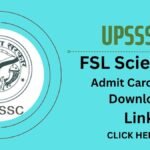 UPSSSC FSL Scientific Admit Card 2026