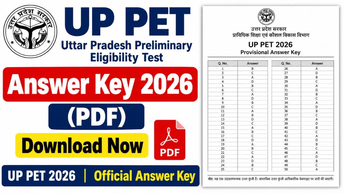 UP PET Answer Key 2026 Pdf